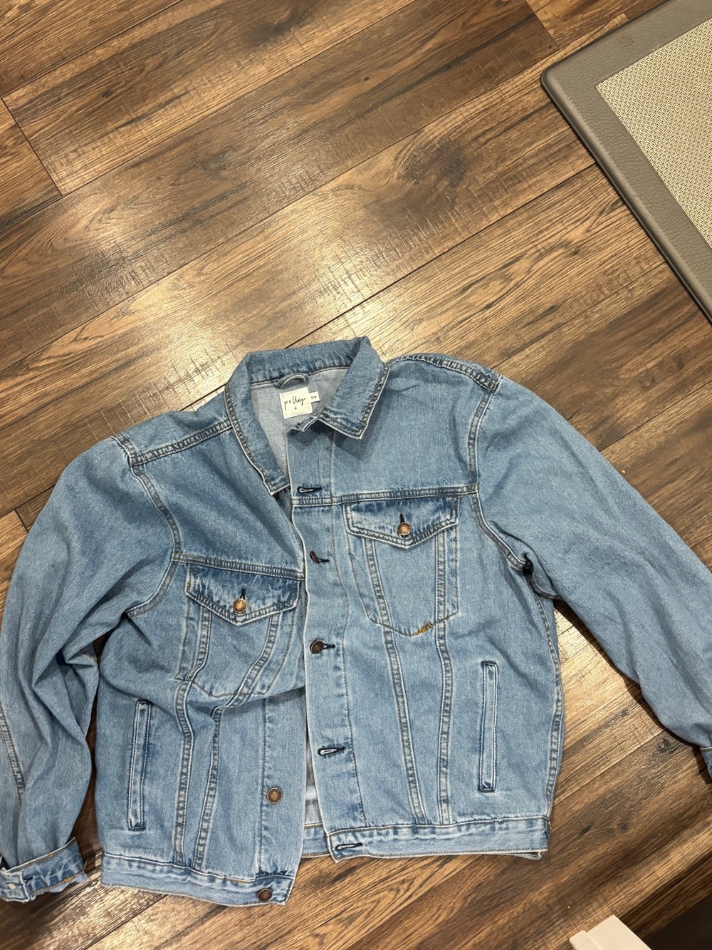 Princess Polly Light Wash Denim Jacket - Classic Trucker Style, Oversized